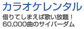 カラオケレンタル　借りてしまえば歌い放題！　60,000曲のサイバーダム